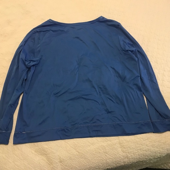 Cute Secret Treasures long sleeved blue crewneck polar bear top (2X) - Picture 5 of 12